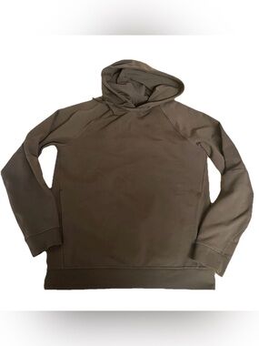 Lululemon City Sweat Pullover Hoodie Men’s Medium Brown Stretch Pockets LM3AUPS